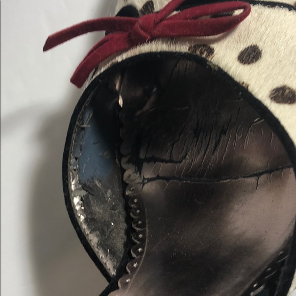 Cow Print Pony Hair Maryjane Heels - Picture 5 of 8